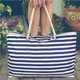 thumbnail image 4 of Sonducket Bolsa de picnic de gran capacidad para verano, duradera y resistente, de tela, bolso de hombro para mujer Bolsas de mensajero y de hombro No.1, 4 of 6