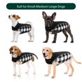 thumbnail image 3 of Abrigo Kuoser para perro, reversible, cálido, impermeable, a cuadros, XXL, 3 of 7