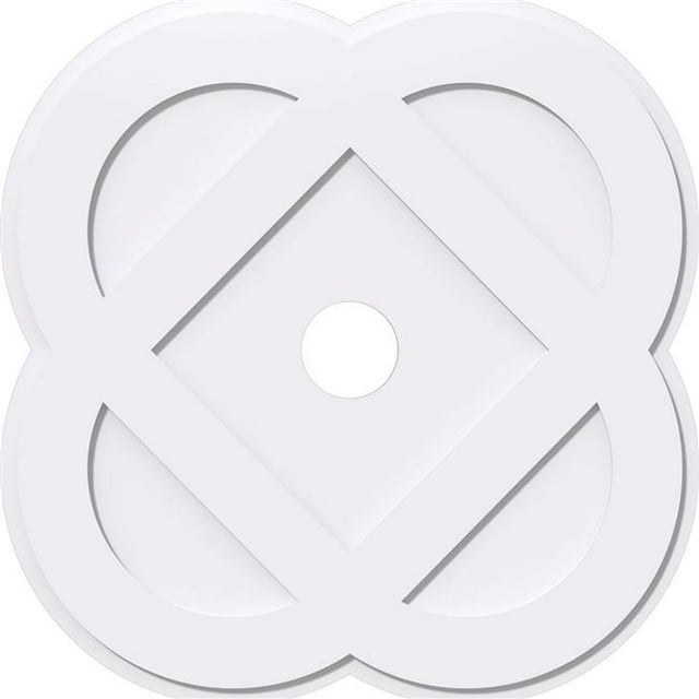 Ekena Millwork CMP36CE-05000 36 in. OD x 5 in. ID Square Charlotte Architectural Grade PVC Contemporary Ceiling Medallion