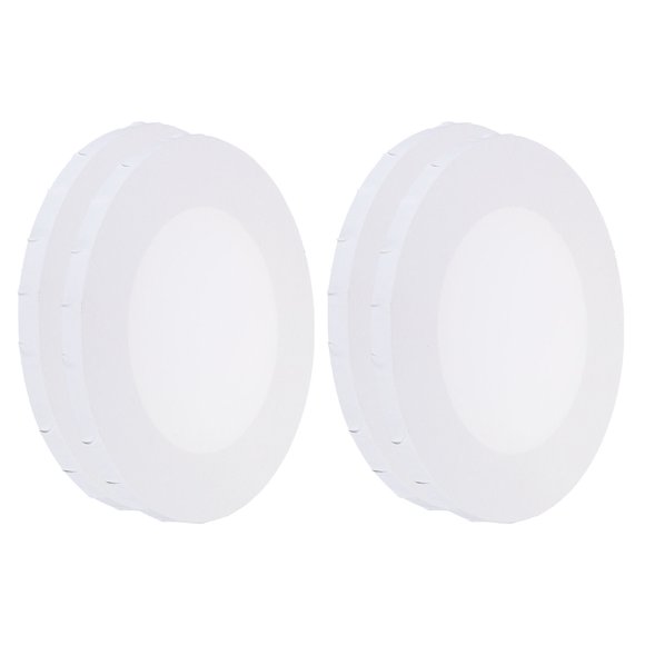 Unique Bargains Painting Canvas Panels, 4 Pack 10x10 Inch Round Wood Frame Blank Art Board Panels, White