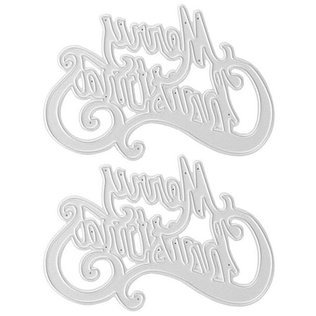 LOLIPPYY 2-Pack Plated Metal Cutting Dies for Scrapbooking, Card Making, and Christmas Craft Supplies