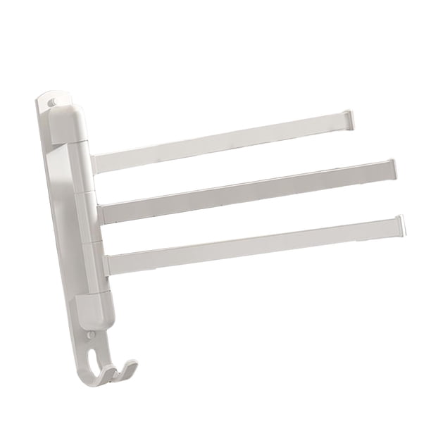 Toallero de barra autoadhesivo para baño, toallero, colgador de toallas de acero inoxidable 3 Varillas Blanco