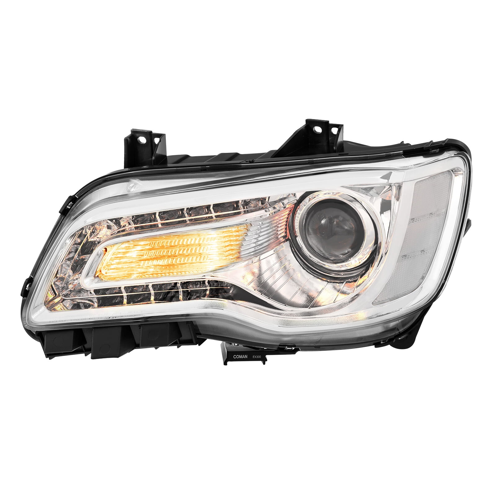 MOSTPLUS For 2011-2023 Chrysler 300 LED DRL Projector Chrome Clear Headlights LH & RH