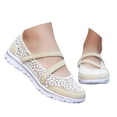 thumbnail image 3 of ibiyuan Orthopedic Walking Shoes for Women Closures Arch Support Low Top Walking Shoes Mesh Knitted Woven on Women Sock Sneakers Soft Hands-Free Mary Jane Shoes Women Walking Tennis Shoes, 3 of 7