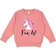 thumbnail image 2 of Inktastic 4th Birthday Cute Unicorn Toddler Sweatshirt, 2 of 4