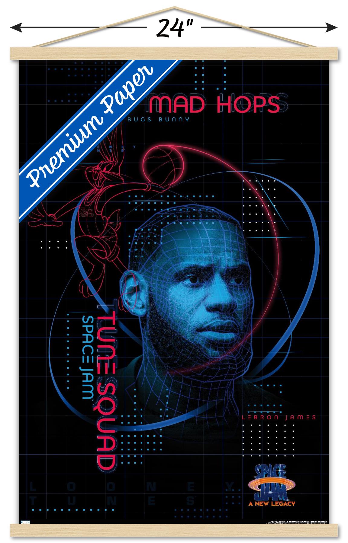 Space Jam: A New Legacy - Hologram Wall Poster with Wooden Magnetic Frame, 22.375" x 34"