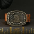 thumbnail image 2 of Western Belt Buckle Men Initial Letter ABCDJRM to Z Rodeo Cowboy Belt Buckles（Without belt）, 2 of 4