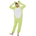 thumbnail image 3 of SWEETXIN Adult's Frog One-Piece Holiday Family Pajamas Halloween Costume Suit for Women and Men Jumpsuit SizeL, 3 of 7