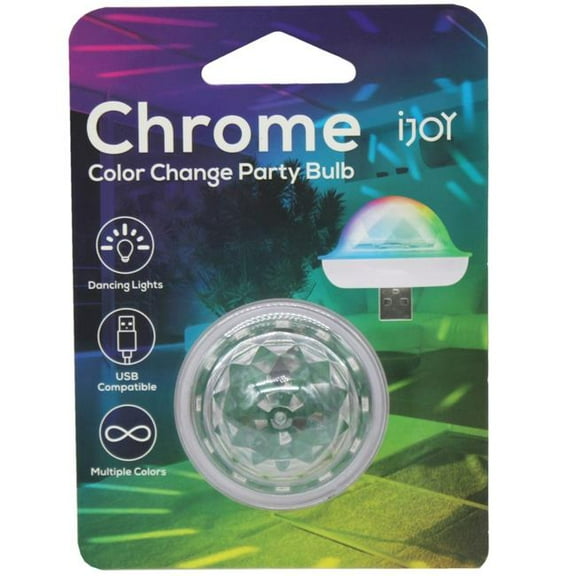 Kole Imports IJoy Chrome Color Changing USB Party Bulb - Pack of 24