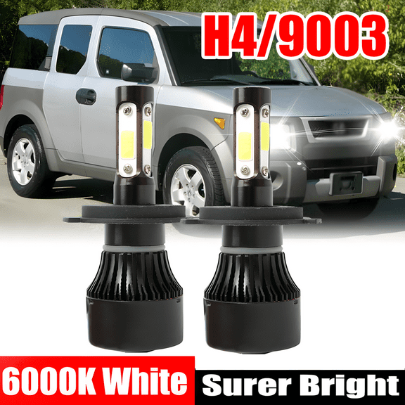 For HONDA Element 2003 2004 2005 H4 9003 LED Headlight High/Low Bulbs 6000K