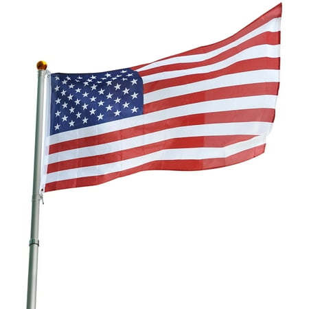 - YesHom Extra High 30'/25' Telescopic/Sectional Telescoping 16 Gauge Aluminum Flagpole Kit US Flag Outdoor Flag Pole