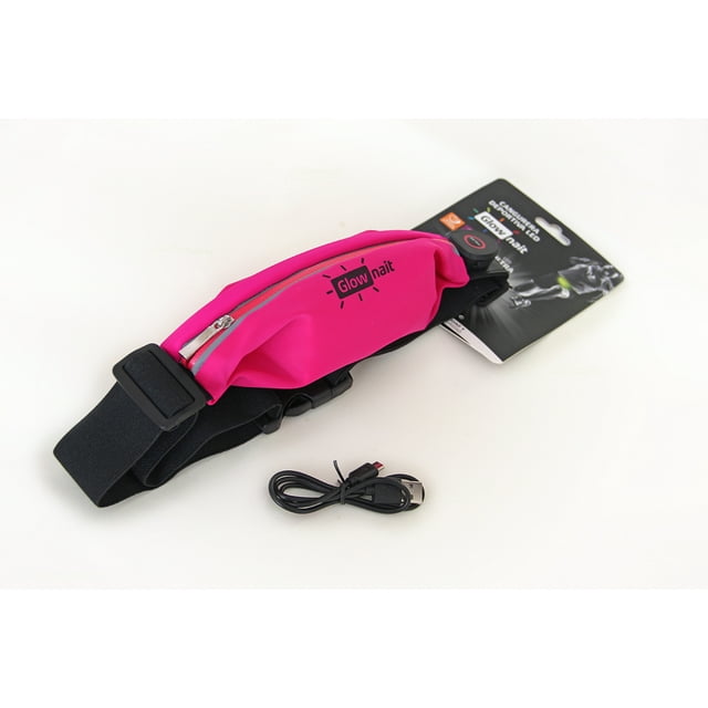 2 Cangureras Deportivas Led - A Prueba De Lluvia - Recargable - Rosa Glow Nait Cangurera