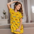 thumbnail image 3 of Balery Leopard Print Camisón de manga corta con cuello redondo para mujer, cómodo y elegante., 3 of 6