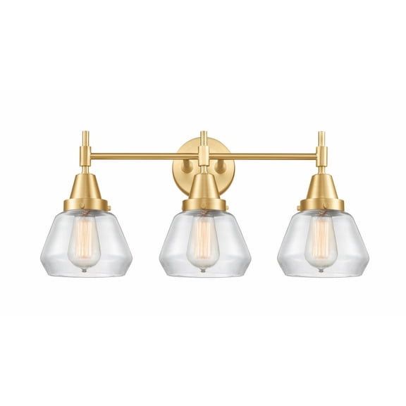 447-3W-SG-G172-Innovations Lighting-Fulton - 3 Light Bath Vanity-10.5 Inches Tall and 24.75 Inches Wide-Satin Gold Finish-Clear Glass Color