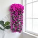 thumbnail image 1 of Cesta de flores colgante de glicinia artificial – Guirnalda de orquídea de seda violeta falsa para decoración de paredes y puertas, arco de boda, decoraciones para el hogar y el jardín, 1 of 6