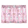 thumbnail image 7 of Yayeee Kitchen Curtains Tier Pair Light Filtering 27"x36" Rod Pocket Short Cafe Window Panel, Pink Halloween, 7 of 7