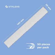 White Disposable papmAm Files for Straight Nail File Staleks Pro Expert 22, 180 grit (50 pcs)