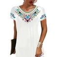 thumbnail image 2 of Gvmfive Women Summer Boho Printed T-shirt Dress Short Sleeve Casual Loose Dress, 2 of 4