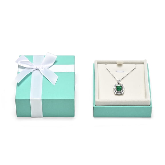 Oirlv Necklace Gift Box Velvet Jewelry Box with Bowknot