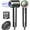 Gunmetal, variant on Fast Drying Ionic Hair Dryer with RGB Color-Changing Light Ring, Lightweight Brushless Motor Blow Dryer with Diffuser and Concentrator Attachments for All Hair Types