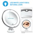 thumbnail image 2 of Espejo De Maquillaje Led Iluminado Con Aumento De 10X Ajustable, Espejo De Tocador De Baño, Espejo De Viaje Con Ventosa Fuerte Sweethay HA020794-00, 2 of 5