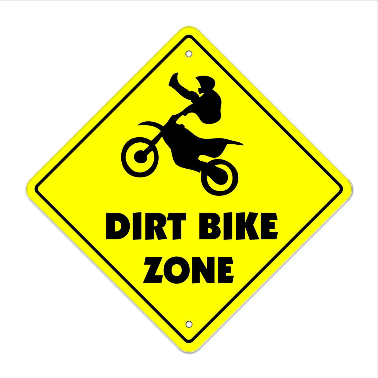 Dirt Bike Crossing Sign Zone Xing Indoor/Outdoor 12" Tall jump berm