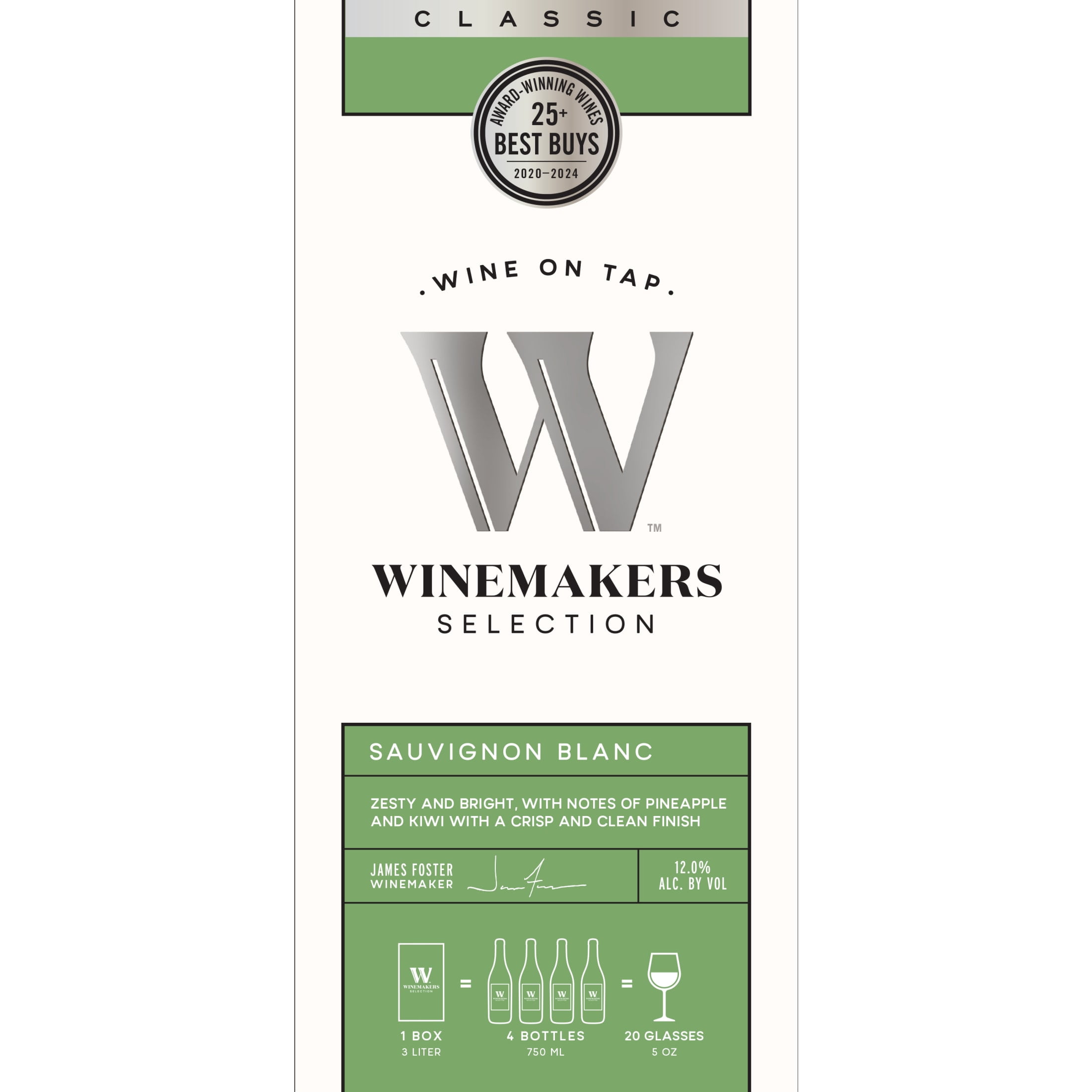 Winemakers Selection Sauvignon Blanc White Wine Australia 3L Bag