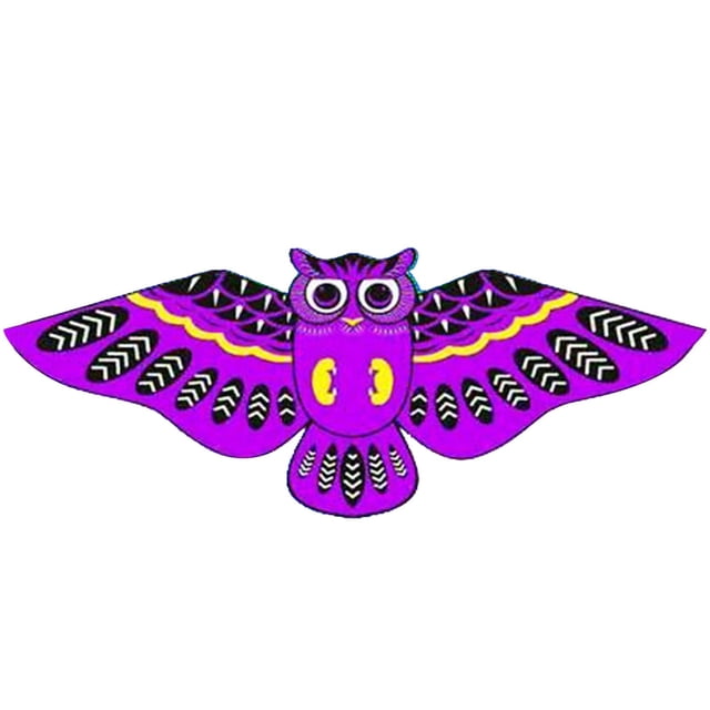 Kjfeif Beginner Friendly Owl Design Kite Set, Easy to Fly and Assemble for Beach or Park, Complete with String for Fun Family Outdoor Activities and Kids Ages 5+