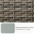 thumbnail image 6 of Ovios 7 Pieces Outdoor Patio Furniture Set PE Wicker Rattan Sofa Set with Solar Table, Gray, 6 of 8
