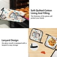 thumbnail image 4 of Cute Hippo Girl on Beach 5 Pcs Kitchen Set Heat Resistant Oven Mitts and Non-Slip Pot Holders with Adjustable Cooking Apron, 4 of 6