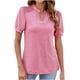 thumbnail image 1 of Blusas para las Mujeres Casual Manga Corta V-Cuello Suéter Color Sólido, Moda Poliéster/Spandex para el Hogar Y Diario, 1 of 8