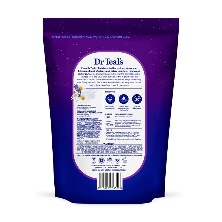 Dr Teal's Melatonin Sleep Blend Epsom Salt Soak, 7 lbs photo 8