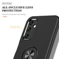 thumbnail image 6 of Allytech Hybrid Case for Samsung Galaxy A35 with 360° Rotatable Ring Kickstand, Soft TPU + Rugged PC, Screen Lens Protection Shockproof Anti-Fall Magnetic Car Mount Back Case - Black, 6 of 7