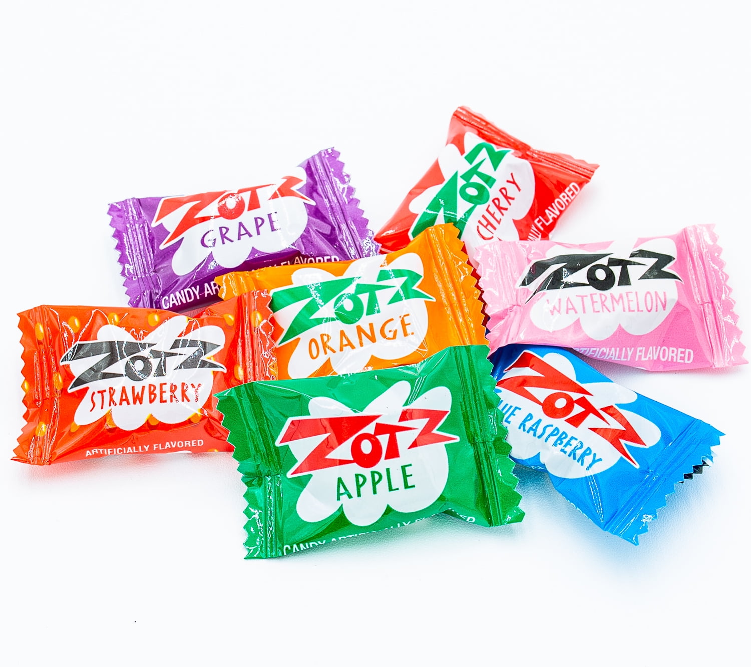 ZOTZ FIZZY Candy 4 lb – Bulk Bag, Assorted Fruit Flavors, Fizzing Candies, Individually Wrapped