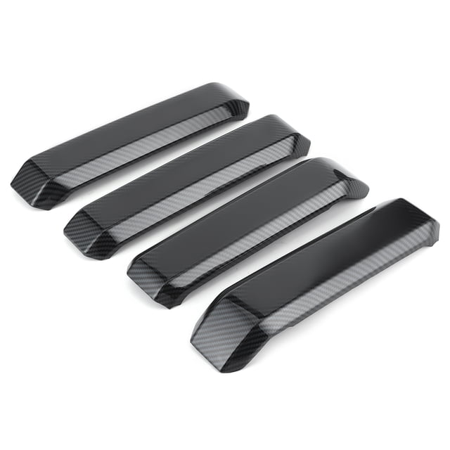 Embellecedor de cuenco de manija, 4 piezas, manija de puerta interior, cubierta de tirador de manija de coche, pegatina de coche estilo fibra de carbono, la mejor de su clase