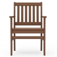 thumbnail image 4 of Better Homes & Gardens by POLYWOOD Southlake Outdoor Dining Arm Chair (2 Chairs), All-Weather HDPE, Patio Seat, Teak, 4 of 13