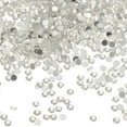 thumbnail image 1 of Piedras de Rhinestone Redondas de Fondo Plano Uxcell, Gemas de Cristal de Fondo Plano para Manualidades DIY, Decoración de Ropa y Arte de Uñas Blanco Claro SS6, 1 of 7