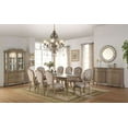 thumbnail image 2 of ACME Chelmsford Antique Taupe Curved Leg w/ Beige Fabric Padded Seat & Button Tufted Back Finish Arm Chair, set of 2, 66053, 2 of 2