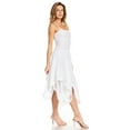 thumbnail image 4 of Sakkas Ella Smocked Bodice Spaghetti Strap Double Layered Dress - White - One Size Regular, 4 of 5