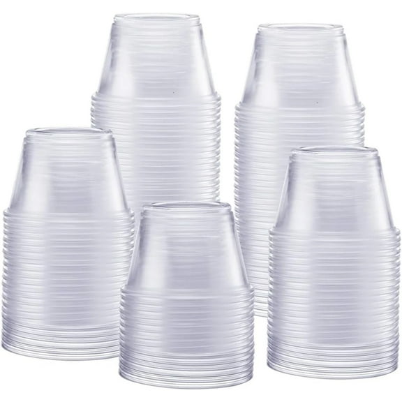 GUSTO 4-oz Plastic Portion Cups Disposable Portion Control Containers Pudding Cups, 250-Pack