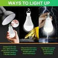 thumbnail image 2 of DABAOLUM Rechargeable Light Bulbs,10Pcs 9W Emergency Light Bulbs E27 Daylight White,1200 mAh Battery Operate Light Bulbs for Home Power Outage,Camping,Outdoor Activity, 2 of 9