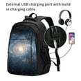 thumbnail image 2 of Cauagu The Galaxy Print Travel Laptop with USB Charging Port,Extra Large Backpack College Backpack Business Work Bag Casual Daypack Perfert for Men Women, 2 of 7