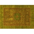 thumbnail image 1 of Ahgly Company Machine Washable Indoor Rectangle Abstract Yellow Modern Area Rugs, 7' x 10', 1 of 4