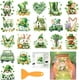 thumbnail image 1 of 18 hojas de calcomanías para el Día de San Patricio, 3,9 x 3,6 pulgadas, con diseños de gnomos, tréboles, hojas, mariposas, conejos y tazas., 1 of 9