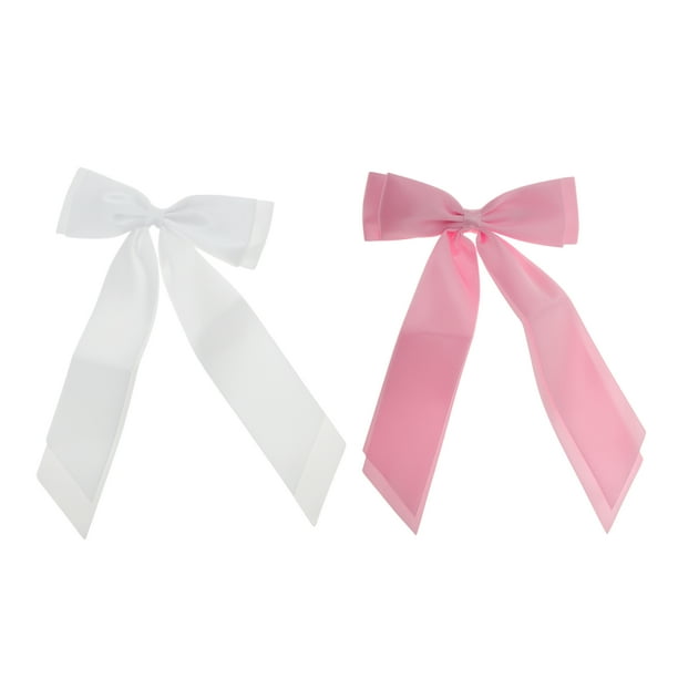 Accesorios Únicos 2 Pcs Clips de Cabello de Doble Cinta Moda Blanco Rosa Claro