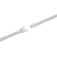 thumbnail image 2 of iJewelry2 Rhodium Plated Sterling Silver Micro Pave CZ 6mm Cuban Links Chain Necklace 20'', 2 of 2