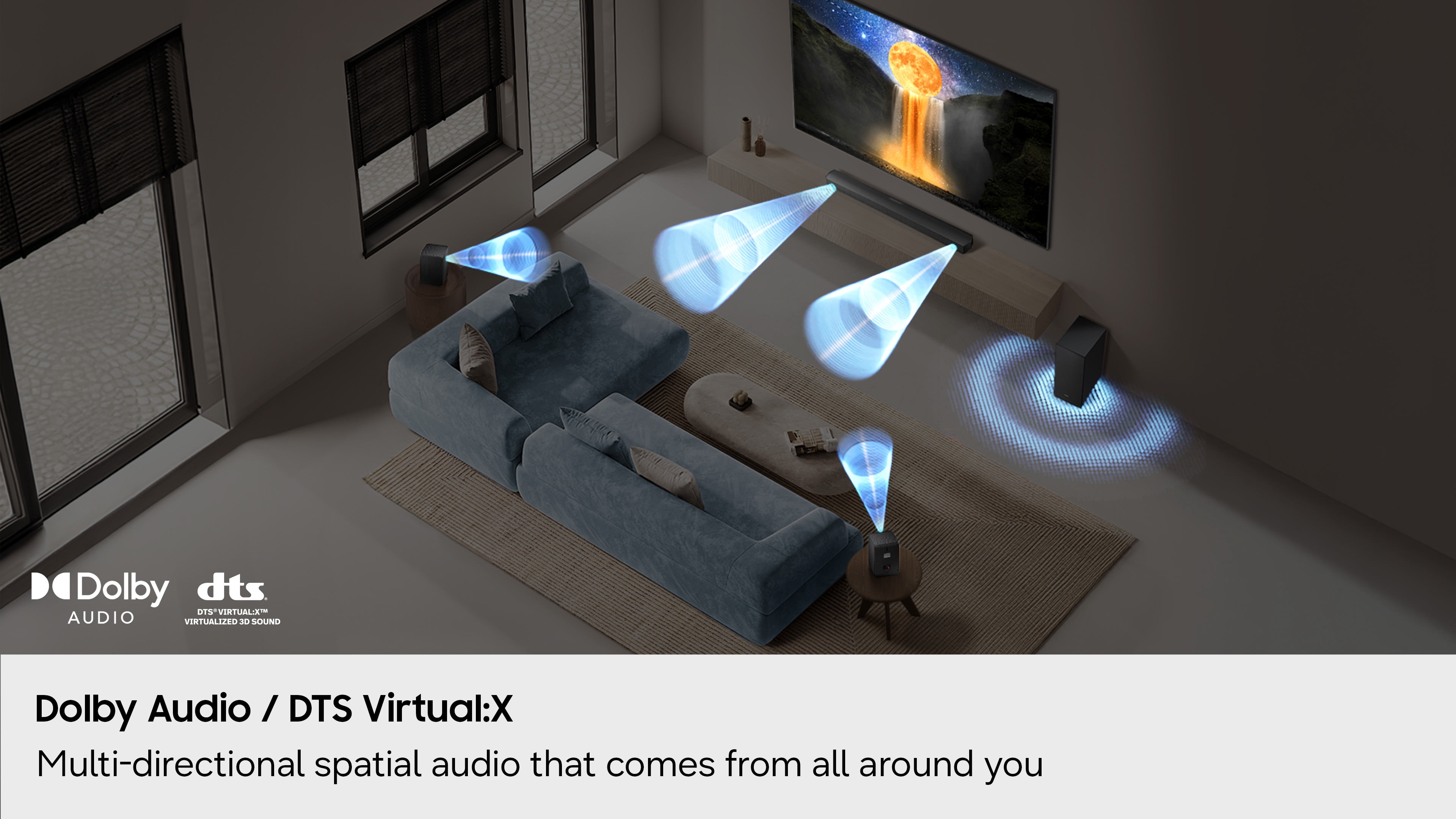 Samsung B-Series 4.1Ch DTS Virtual:X Soundbar with Subwoofer & Rear Speakers HW B57WF/ZA 2026