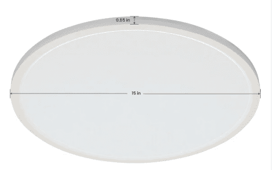 Feit Electric 15 in LED Flush Mount Ceiling Light with Night Light, Dimmable 1600 Lumens, 5 Color Temperatures Adjustable, Low Profile Round Fixture