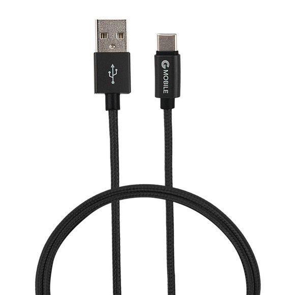 Cable USB Tipo-C a USB G Mobile nylon, 1 metro, negro