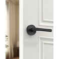 thumbnail image 2 of Lot de 2 Poignées de Porte Factice Noir Mat, Levier de Porte Décoratif Anti-Tournement avec Boutons de Porte pour Garde-Robe, Doubles Portes Françaises, Garde-Manger et Portes Intérieures Push/Pull. AM0027 Factice Noir Mat, 2 of 5